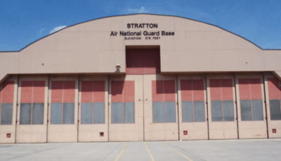 The contract involves 8,372 square feet of roofing at the base in Scotia, NY.