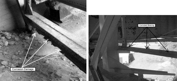 The project includes repair of corroded steel components