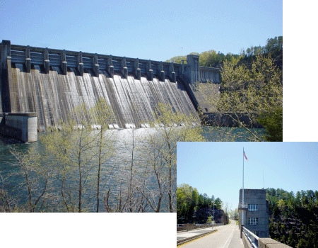Norfork Dam, built in the 1940s, dams the North Fork River and creates 22,000-acre Norfork Lake.